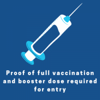 Updated Proof of vaccination and valid photo ID required for ent